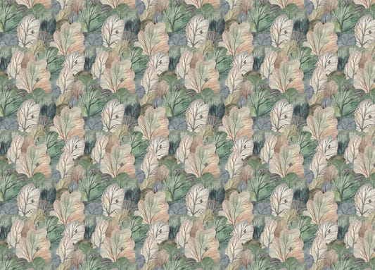 Watercolor Forest Cute Seamless Pattern Leaf Wallpaper