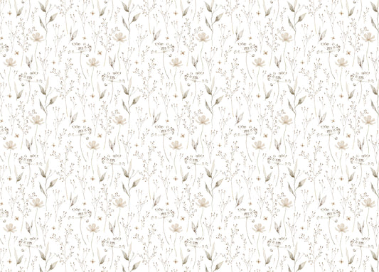 Watercolor Seamless Pattern Ethereal Leaf Wallpaper