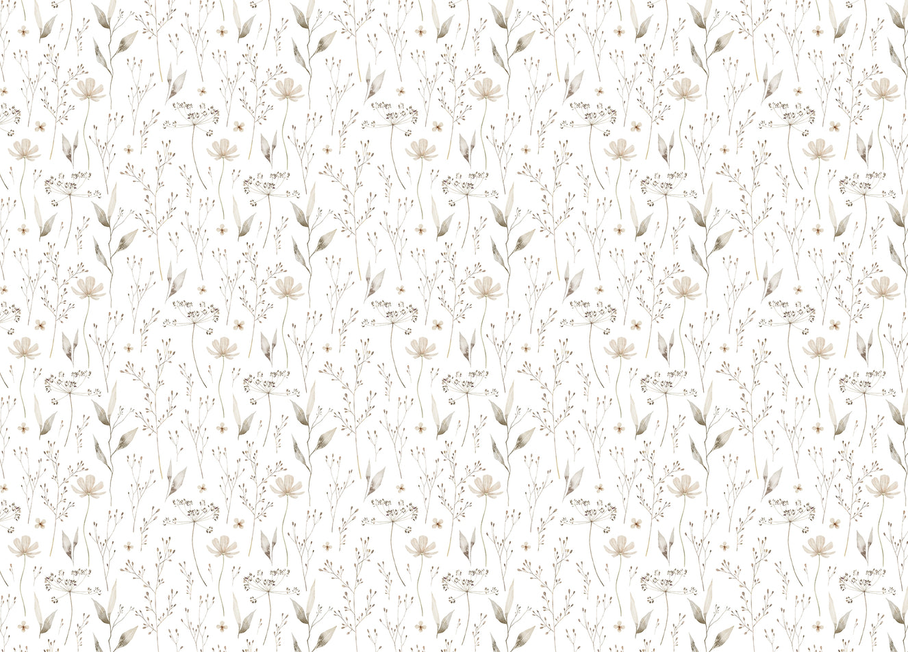 Watercolor Seamless Pattern Ethereal Leaf Wallpaper