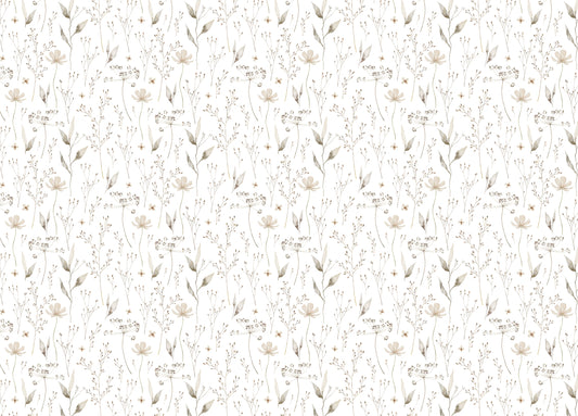 Watercolor Seamless Pattern Ethereal Leaf Wallpaper