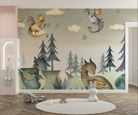 Magical Dragon Grove Wall Mural - Wallanza