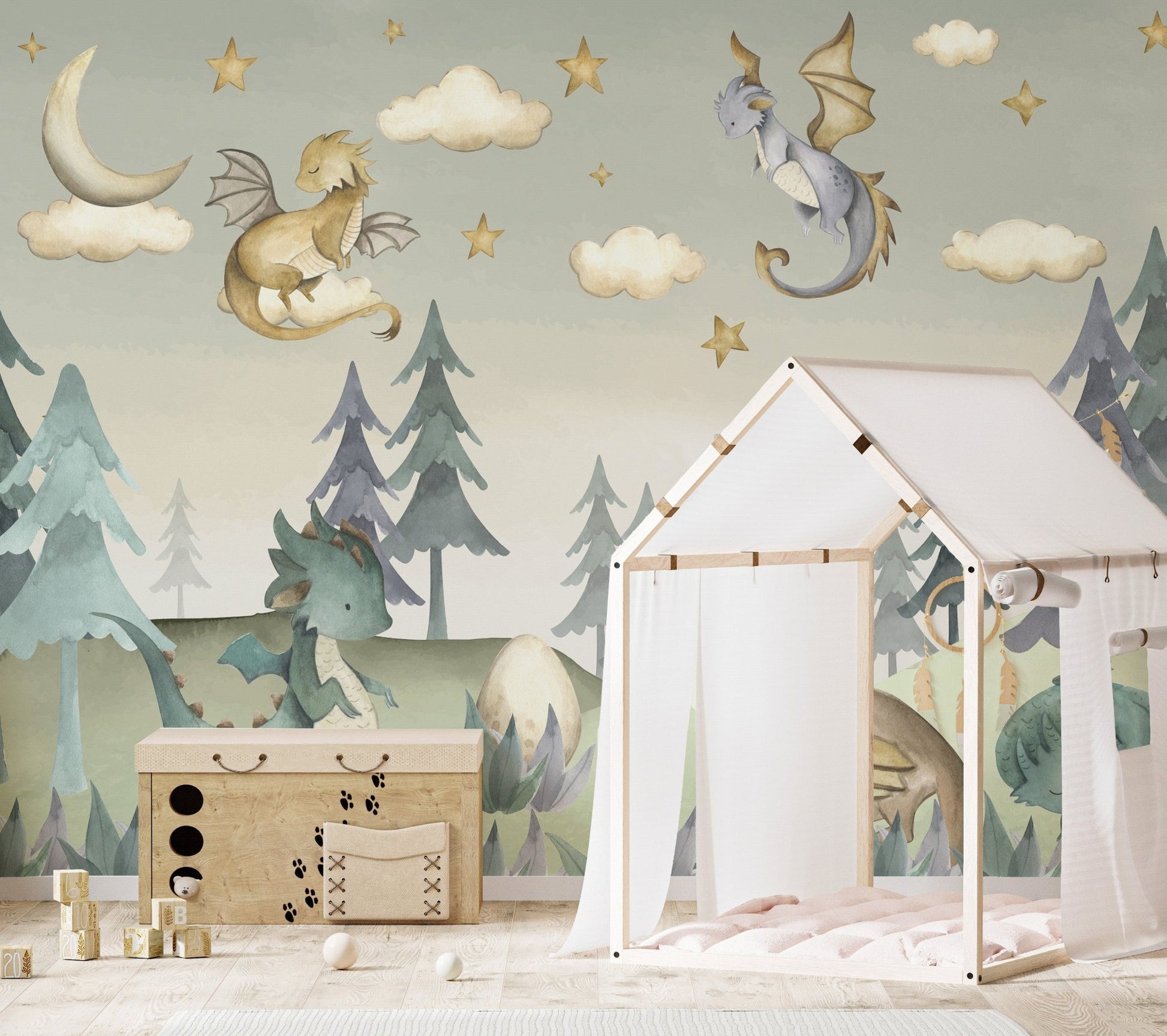 Magical Dragon Grove Wall Mural - Wallanza