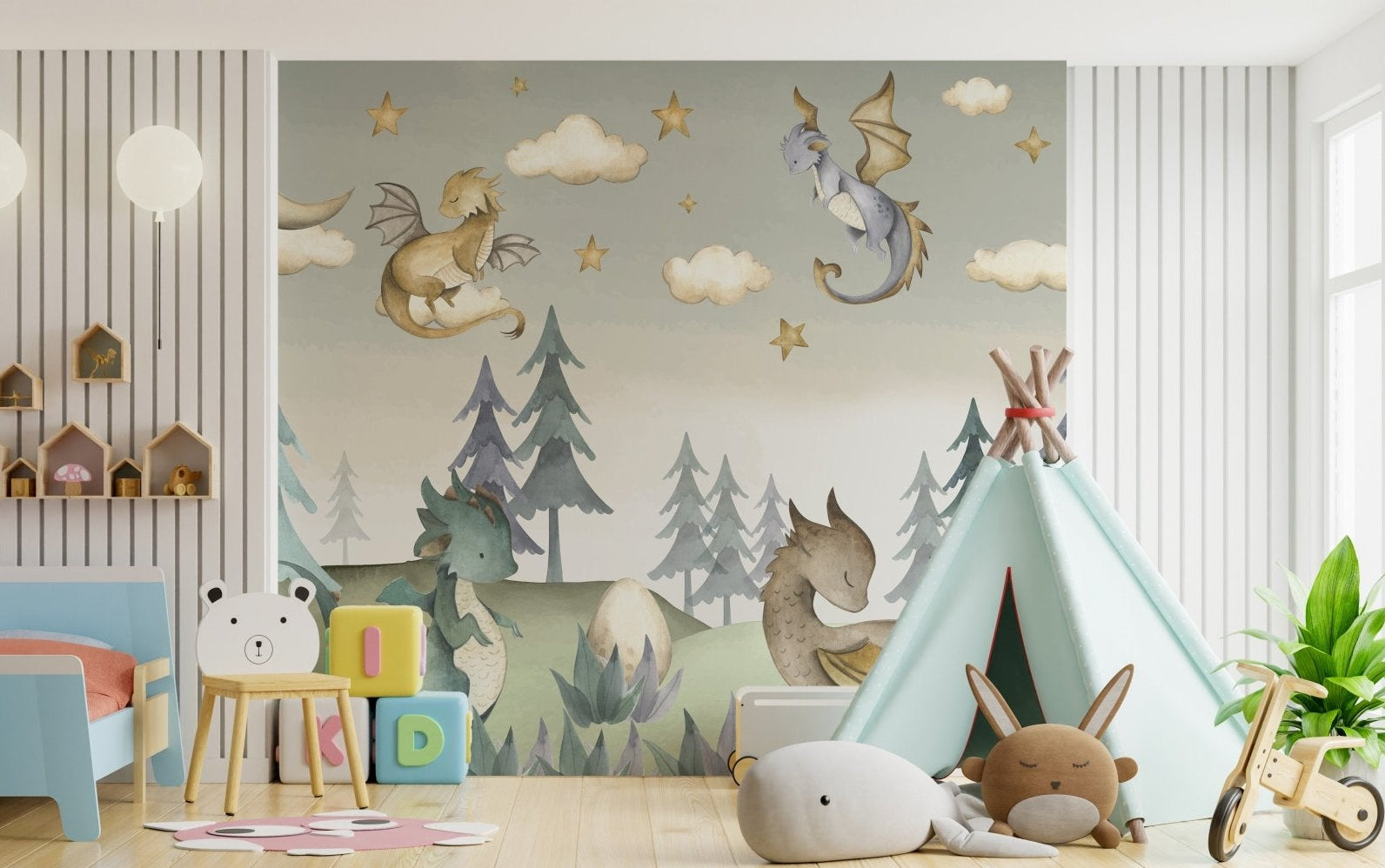 Magical Dragon Grove Wall Mural - Wallanza
