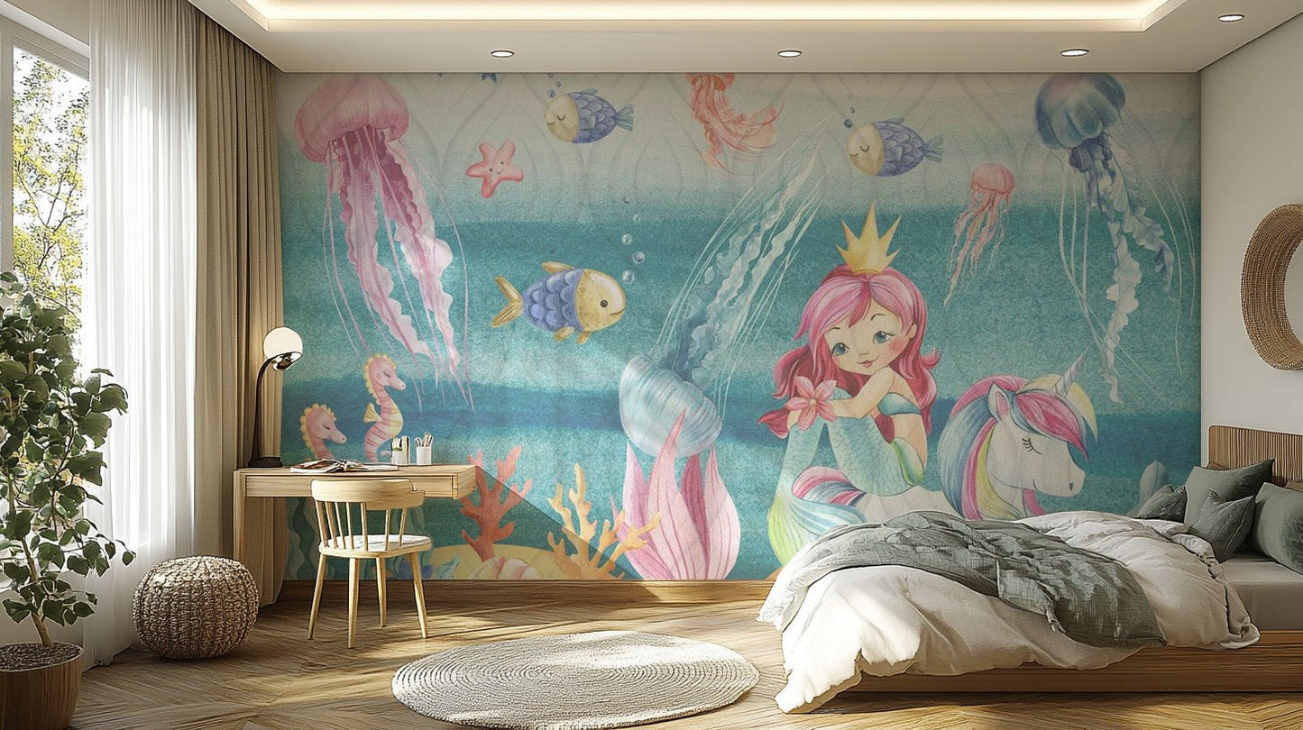 Magical Mermaid Kingdom Wall Mural - Wallanza