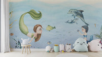 Magical Mermaids Girls Room Wallpaper - Wallanza