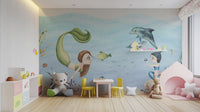 Magical Mermaids Girls Room Wallpaper - Wallanza