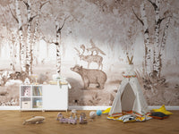 Majestic Bear Deer Wall Mural - Wallanza