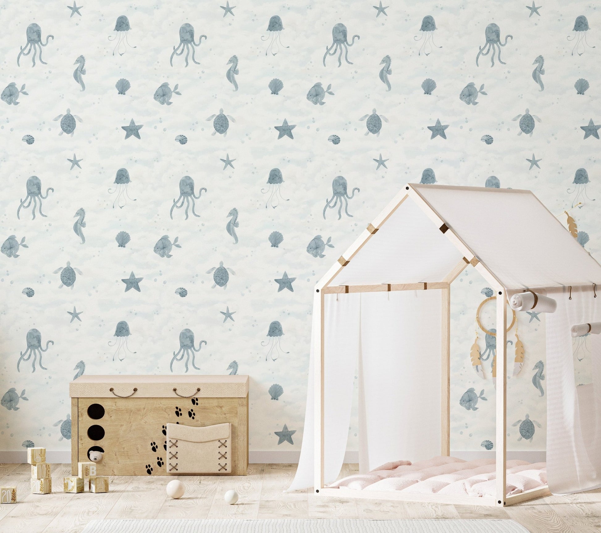 Marine Life Wallpaper Mural - Wallanza