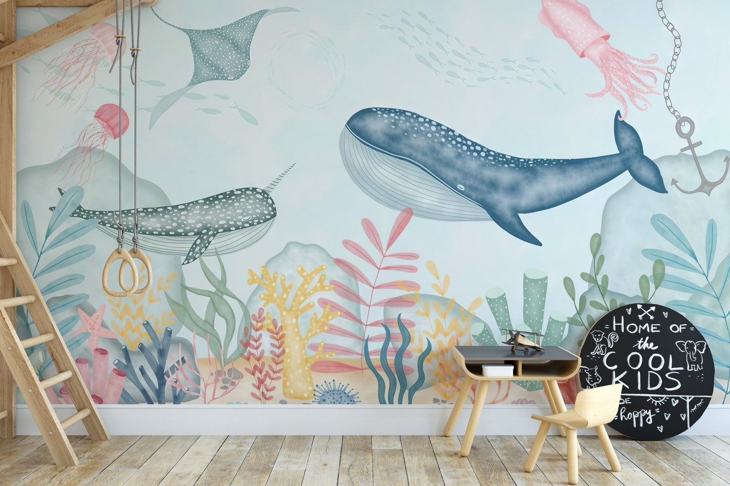 Marine Life Wallpaper Mural - Wallanza