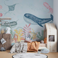 Marine Life Wallpaper Mural - Wallanza