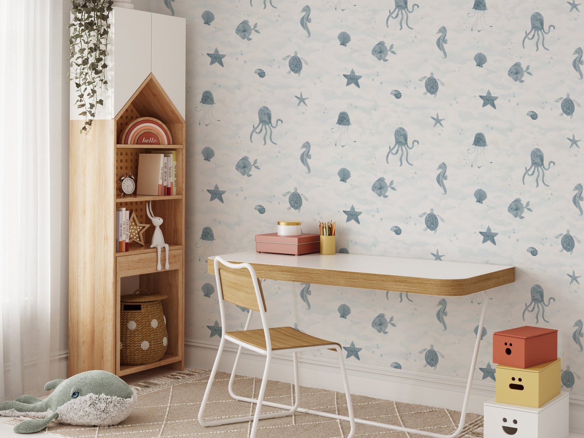 Marine Life Wallpaper Mural - Wallanza