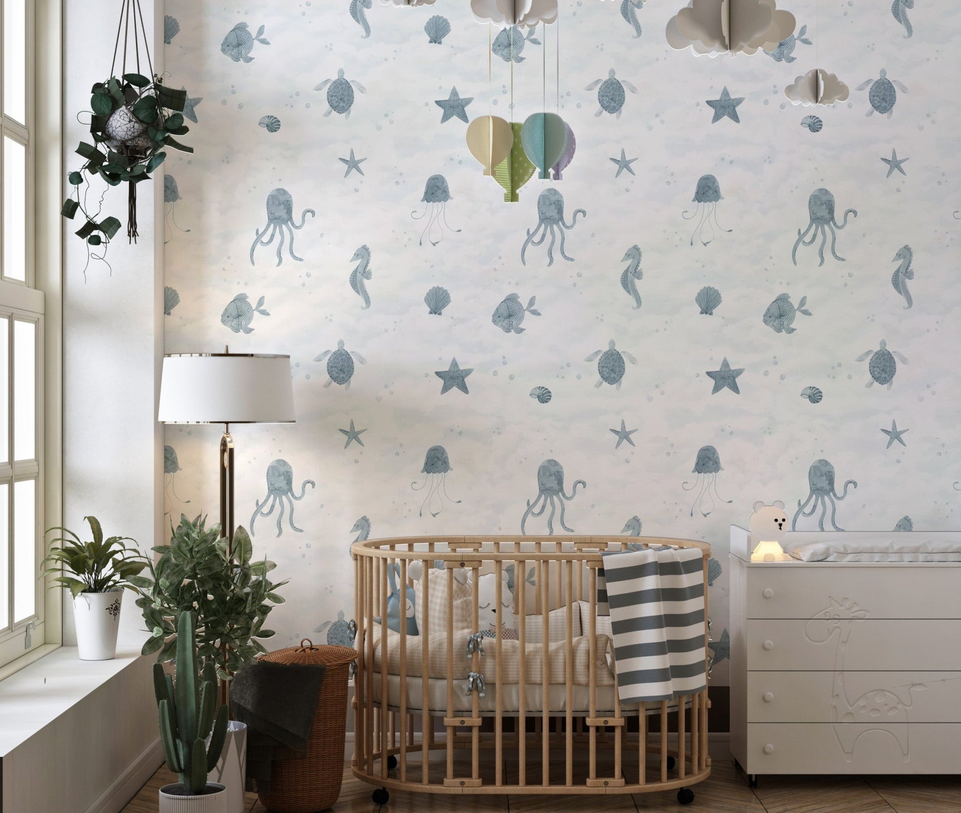 Marine Life Wallpaper Mural - Wallanza