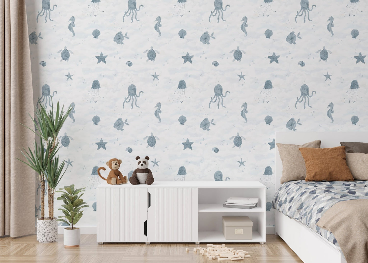 Marine Life Wallpaper Mural - Wallanza