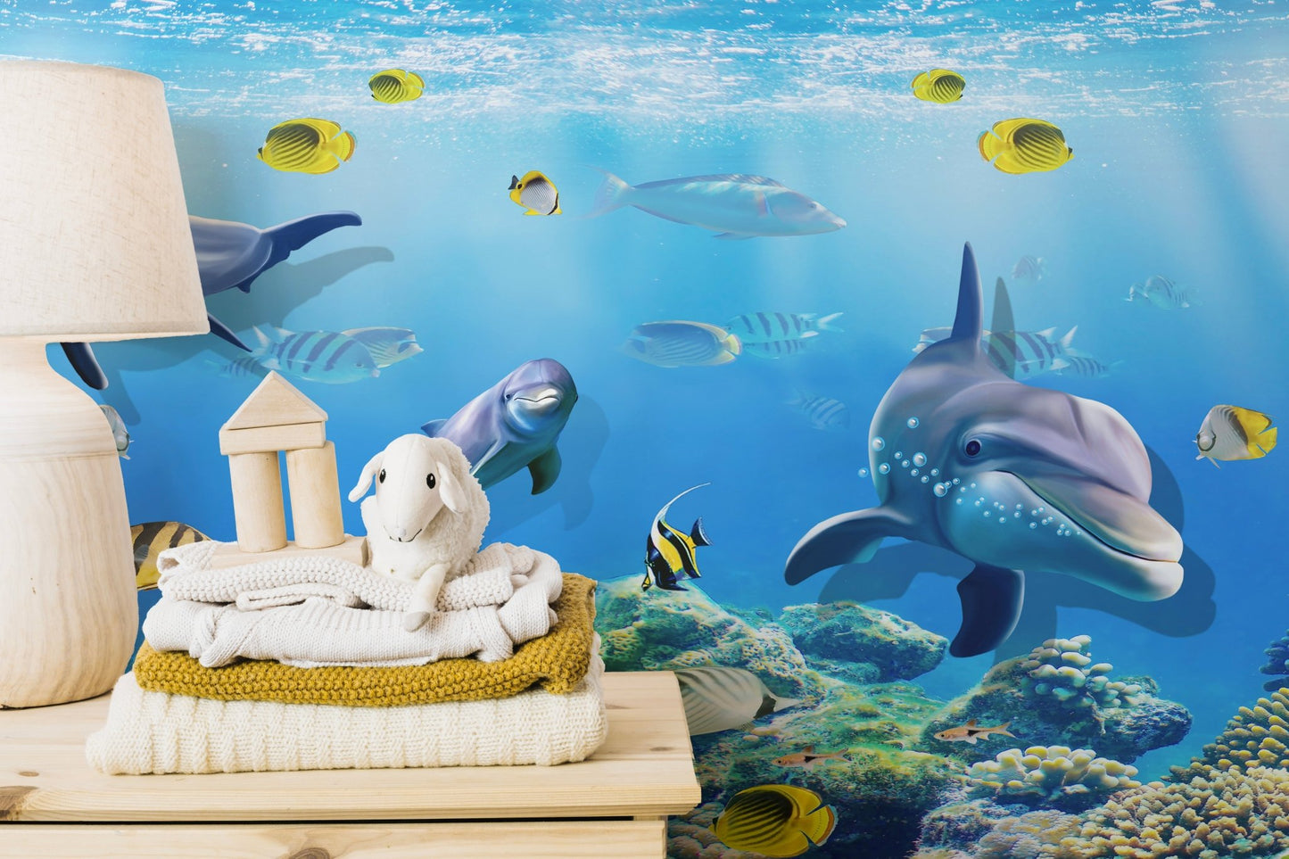 Stunning Marine Magic Dolphin Wallpaper Mural