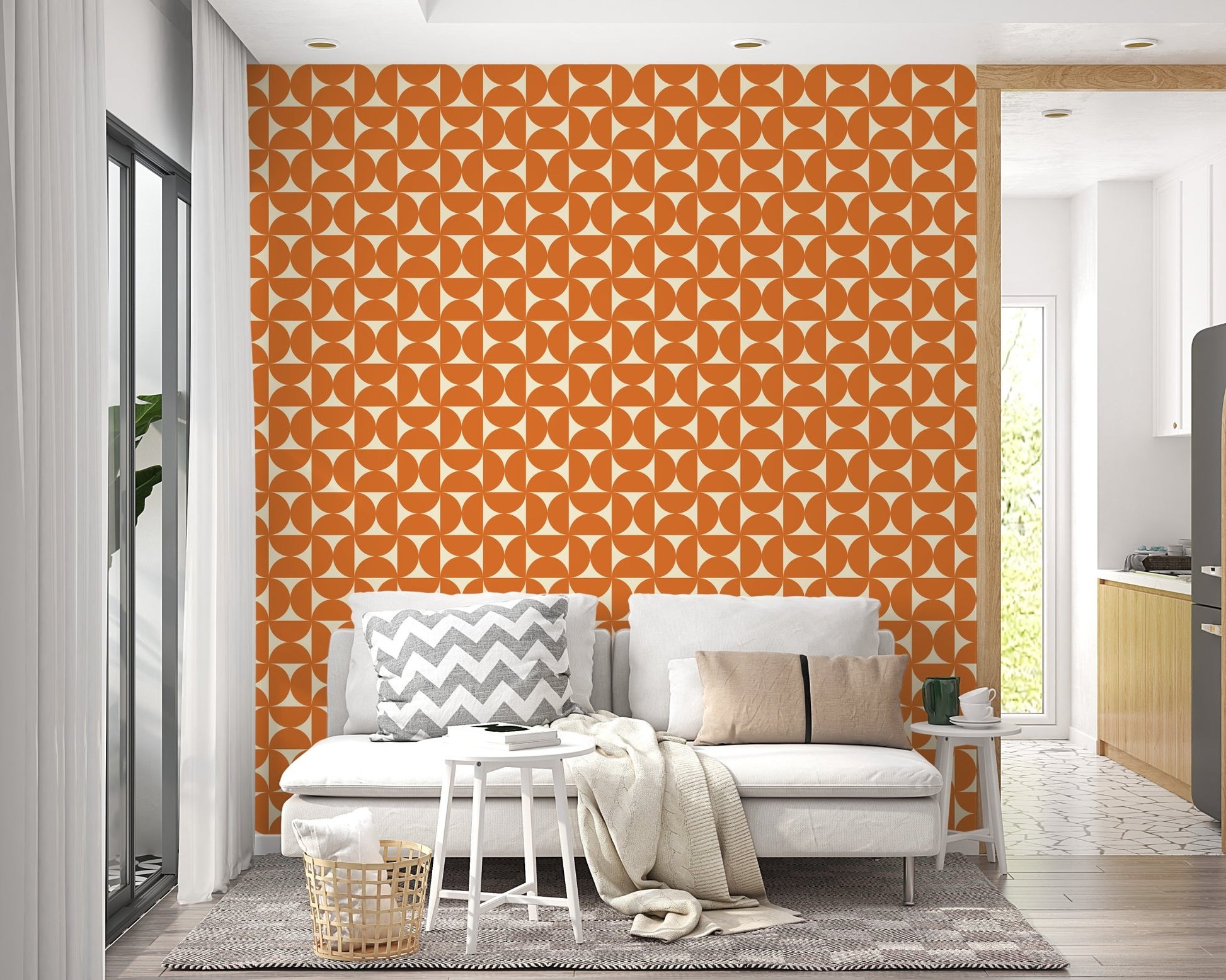 Mid - Century Modern Pattern Wallpaper - Wallanza