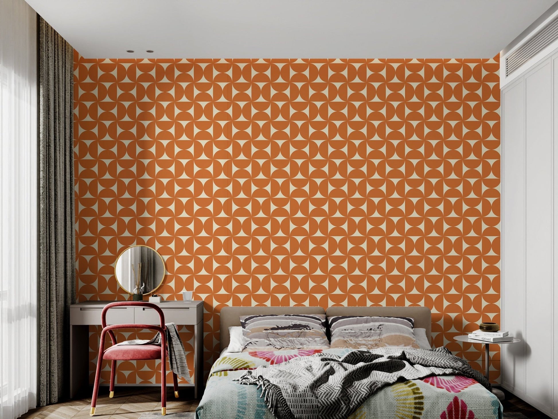 Mid - Century Modern Pattern Wallpaper - Wallanza