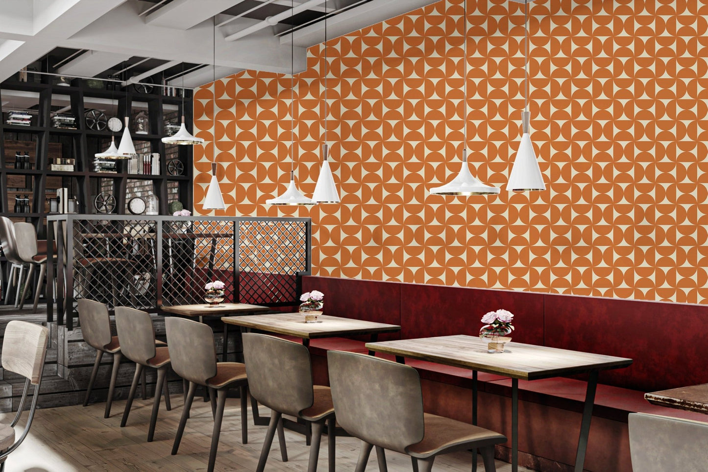 Mid - Century Modern Pattern Wallpaper - Wallanza