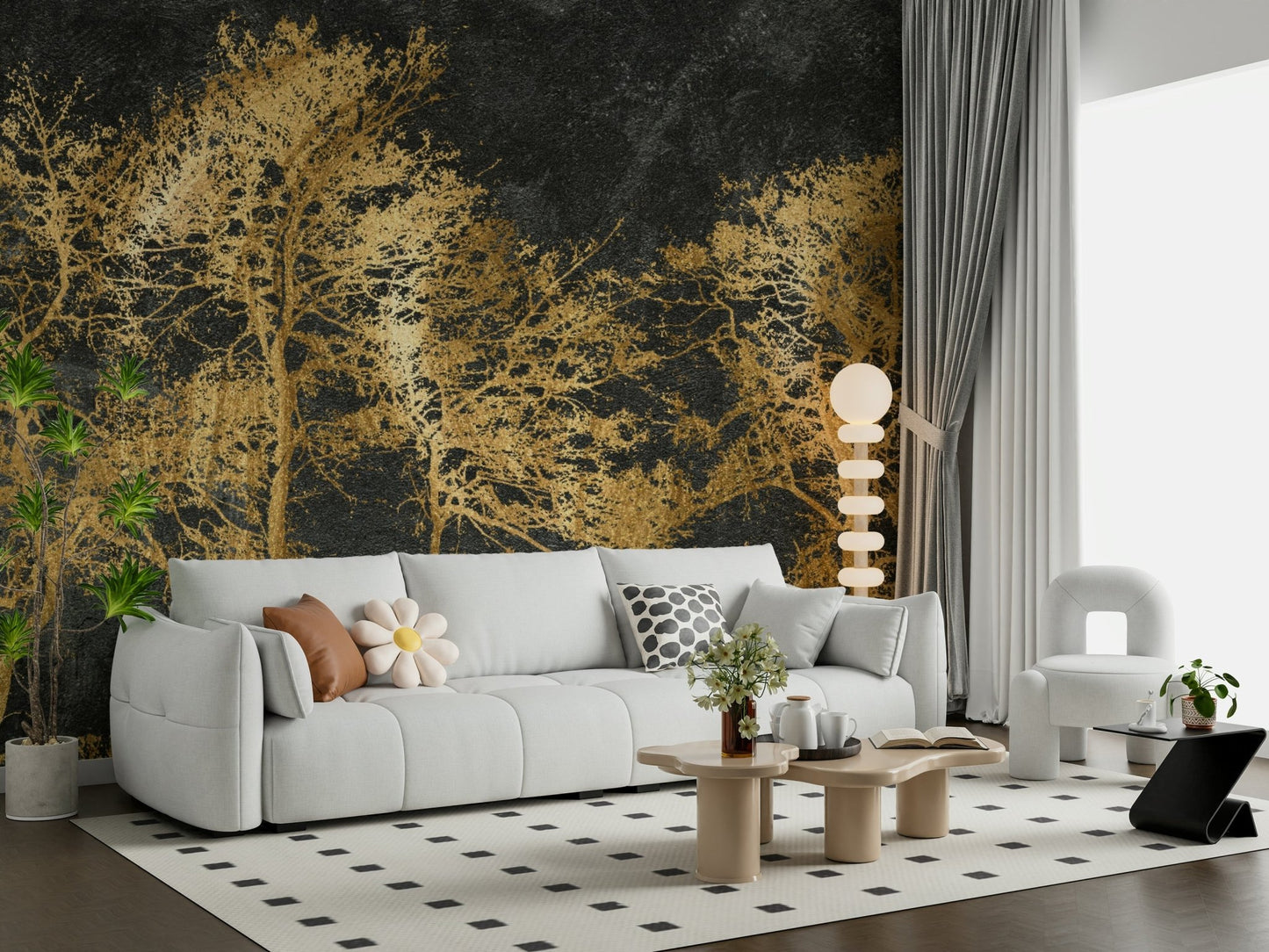 Midas Touch Forest Wall Mural - Wallanza