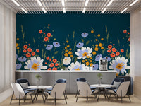 Midnight Blossoms Wallpaper Mural - Wallanza