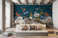 Midnight Blossoms Wallpaper Mural - Wallanza