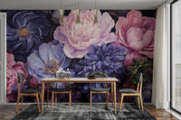 Midnight Florals Wall Mural - Wallanza