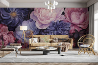 Midnight Florals Wall Mural - Wallanza