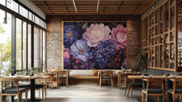 Midnight Florals Wall Mural - Wallanza