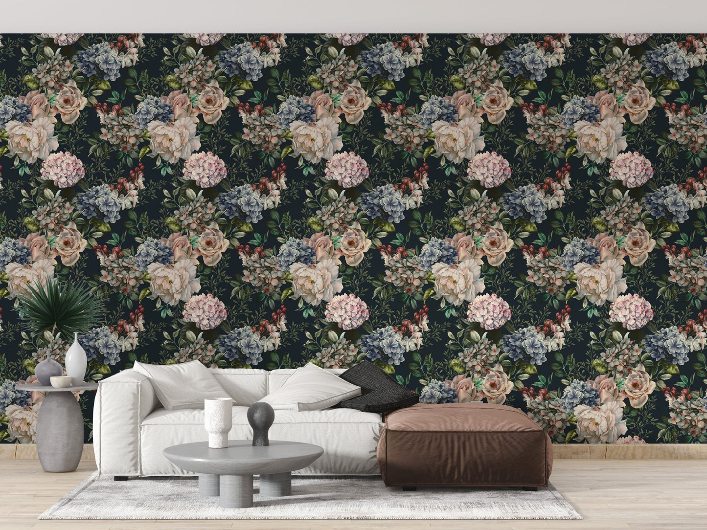 Midnight Garden Floral Wallpaper for Stylish Walls
