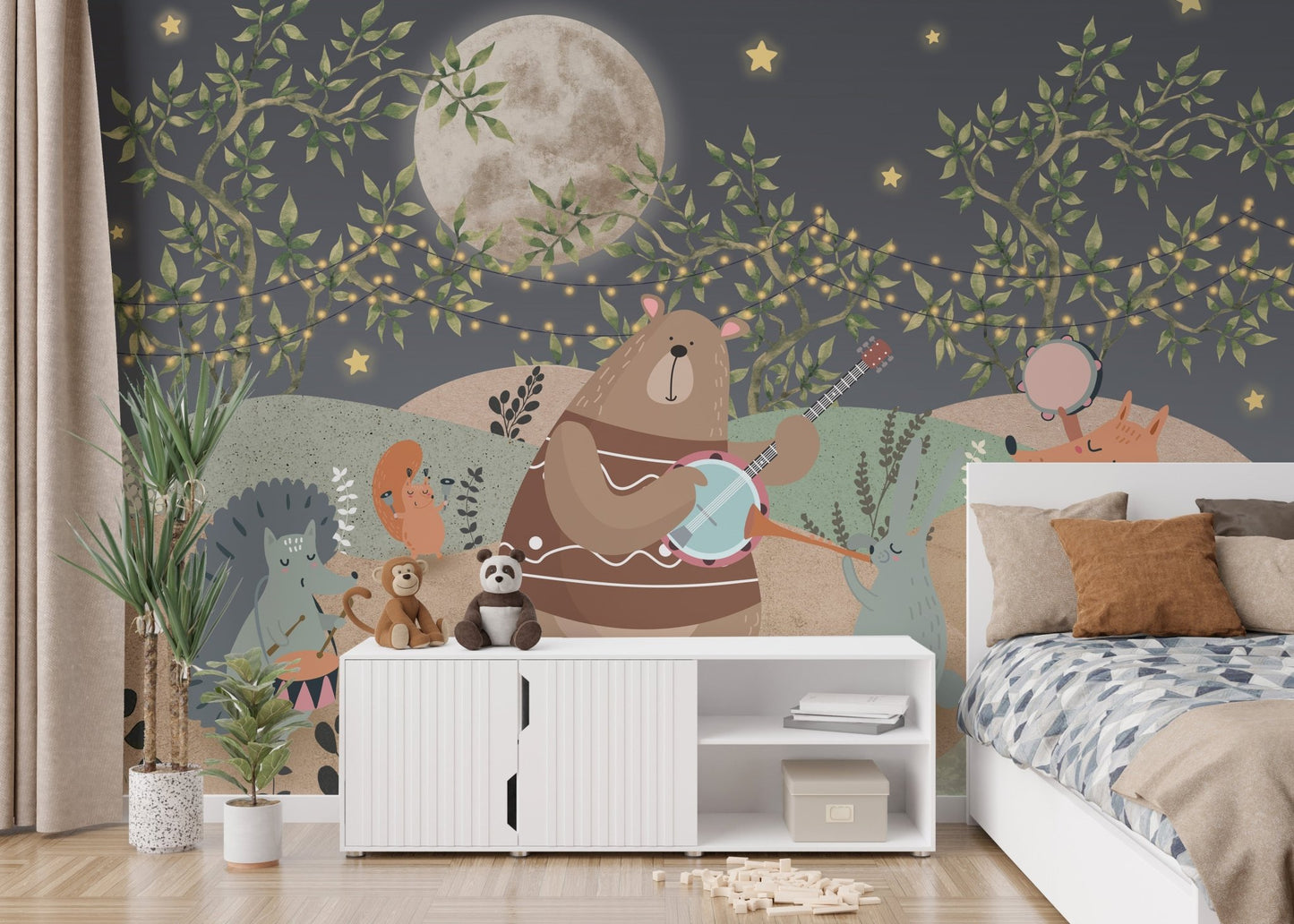 Midnight Melody Animals Wallpaper Mural - Wallanza