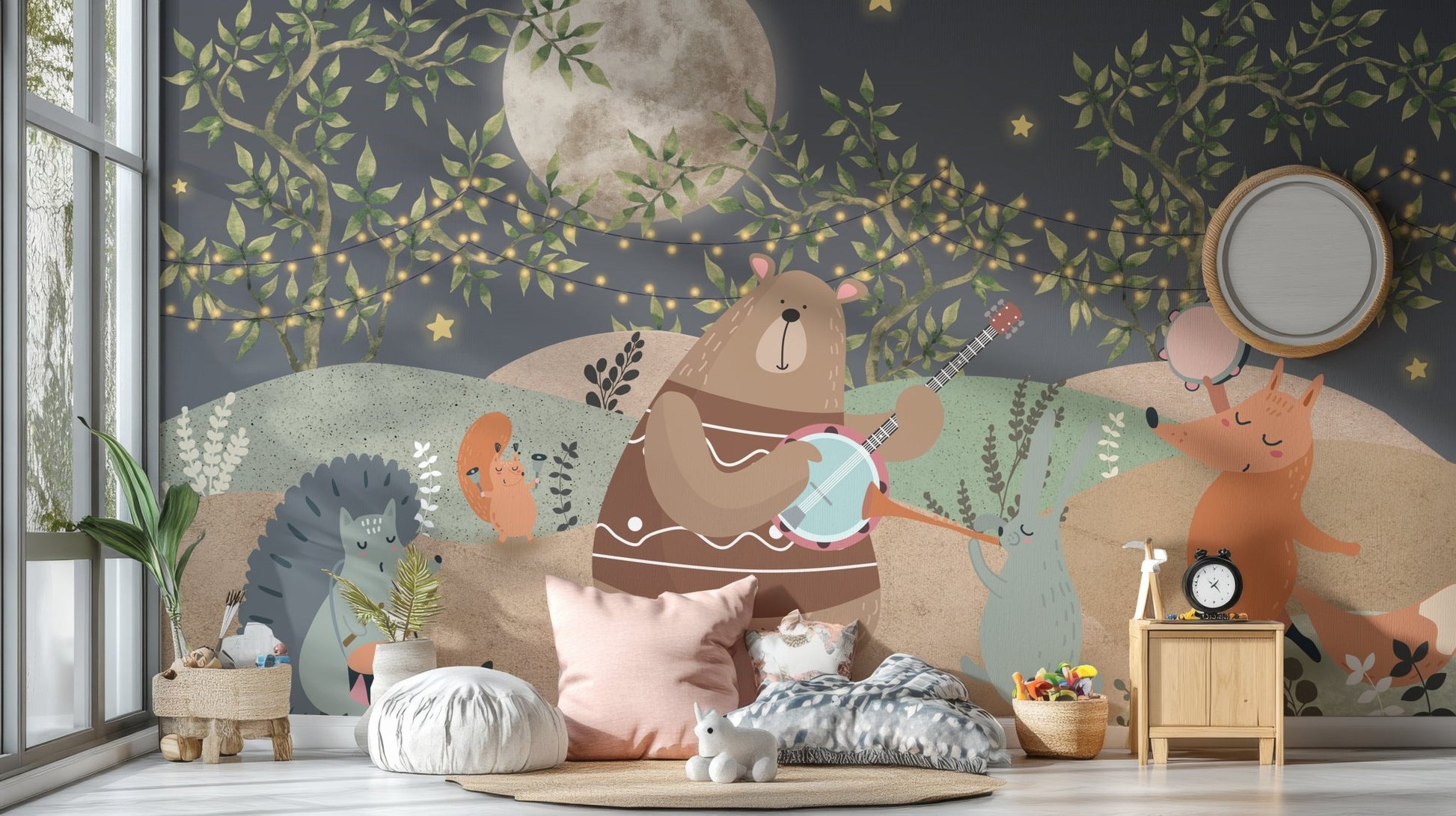 Midnight Melody Animals Wallpaper Mural - Wallanza