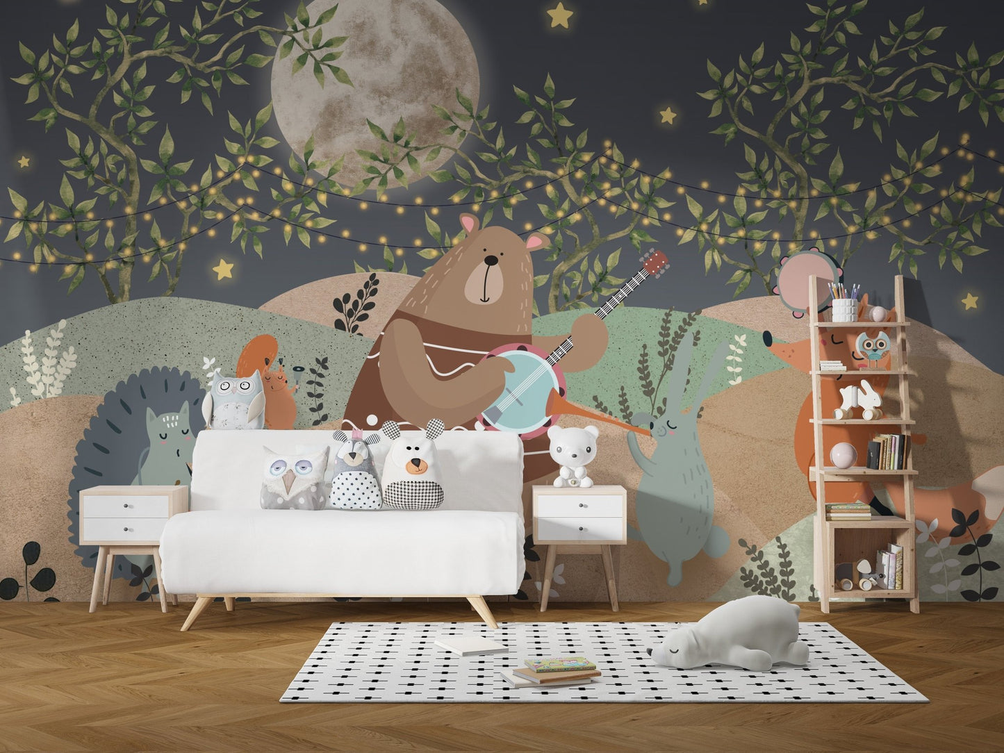 Midnight Melody Animals Wallpaper Mural - Wallanza