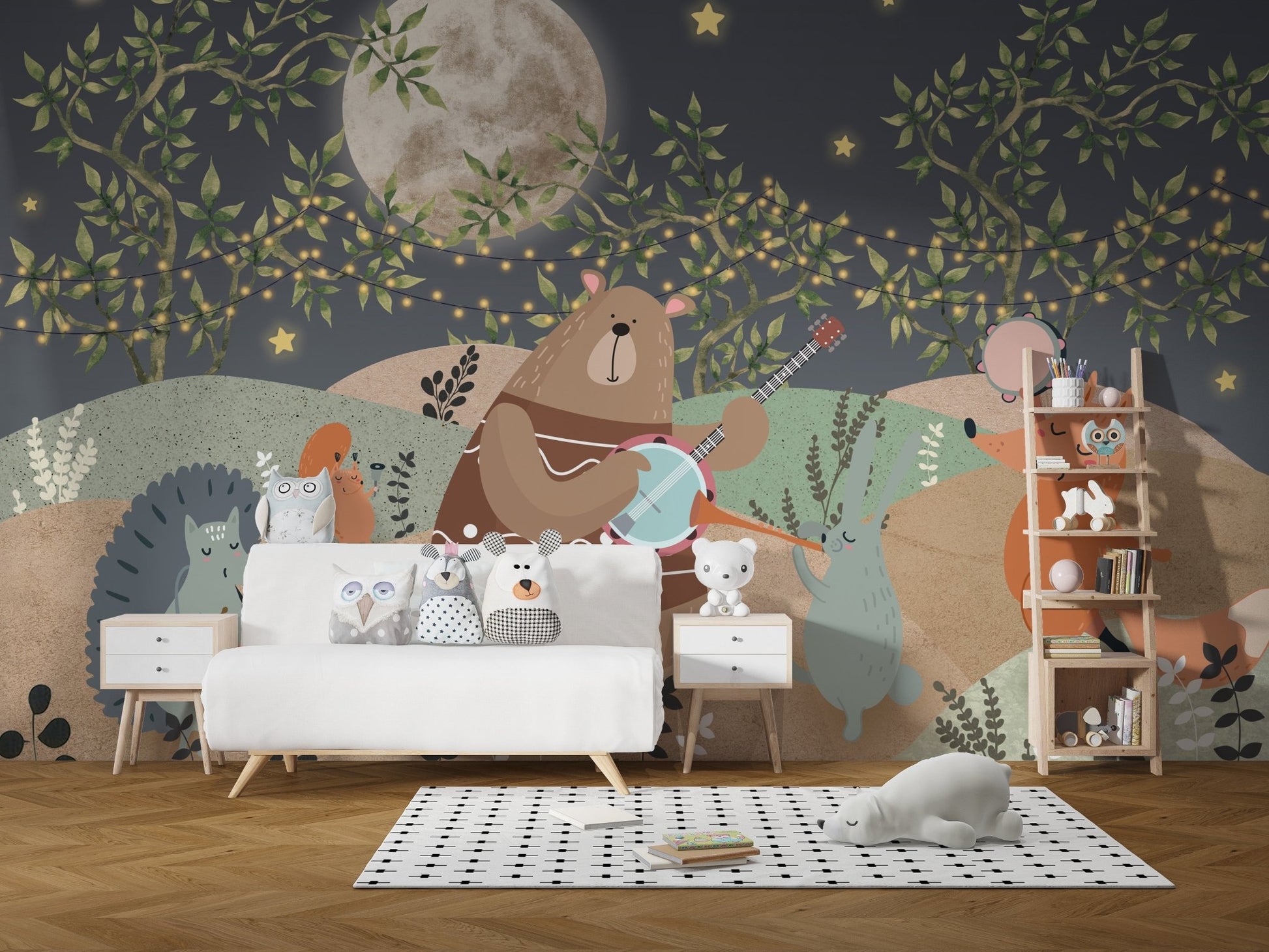 Midnight Melody Animals Wallpaper Mural - Wallanza