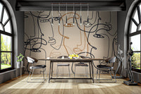 Minimalist Abstract Face Wallpaper - Wallanza