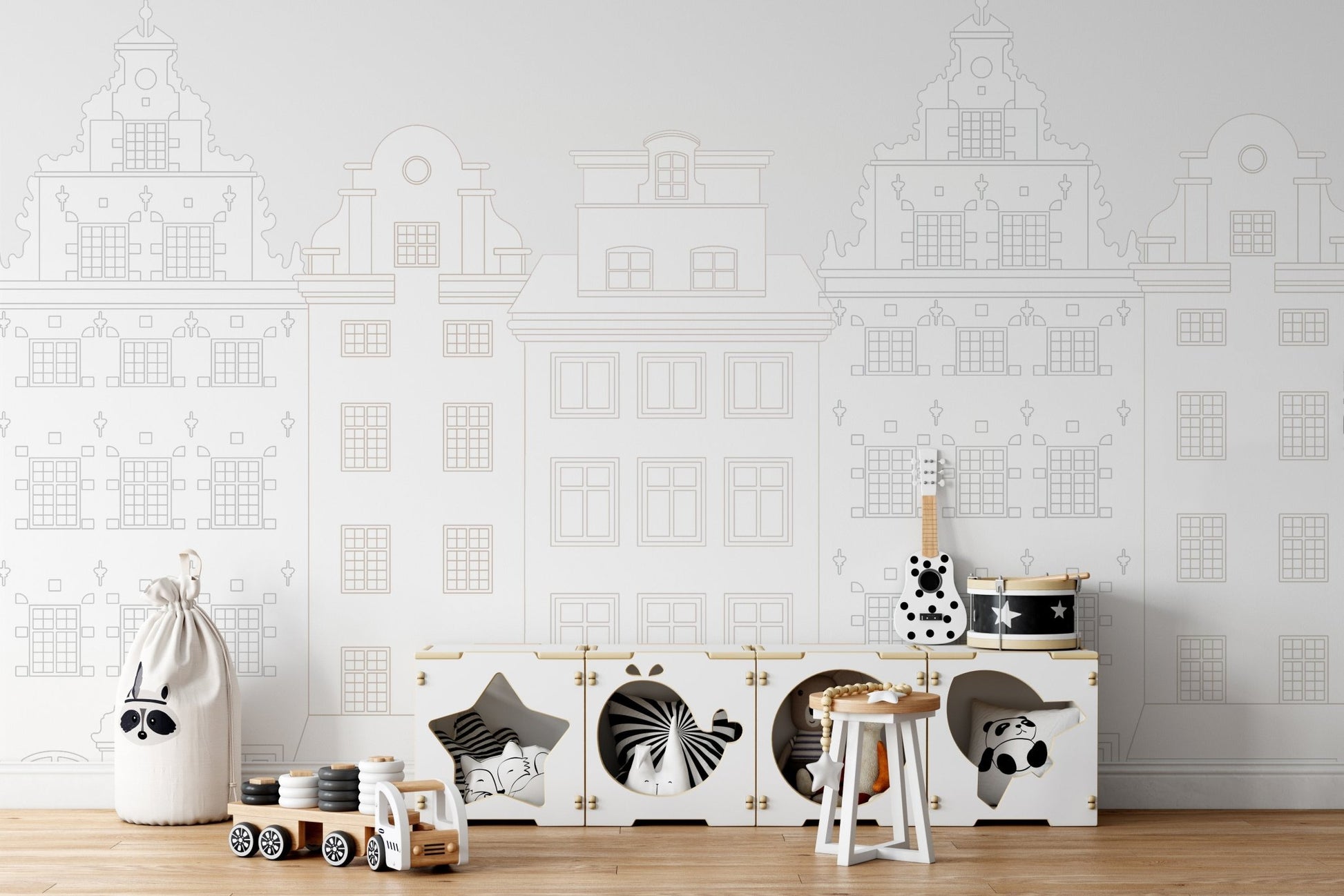 Minimalist European Cityscape Wallpaper - Wallanza