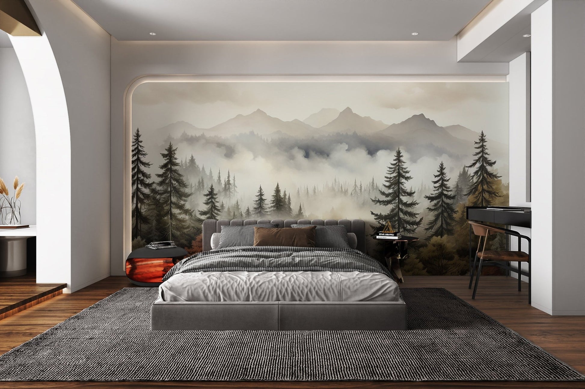 Misty Autumn Forest Wallpaper - Wallanza