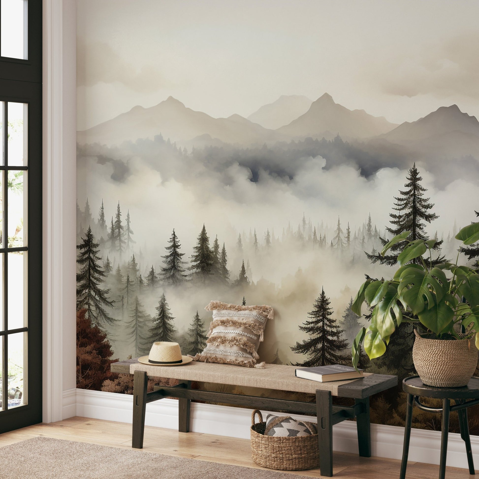 Misty Autumn Forest Wallpaper - Wallanza