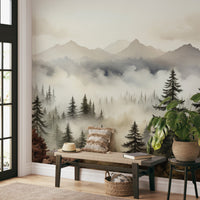 Misty Autumn Forest Wallpaper - Wallanza