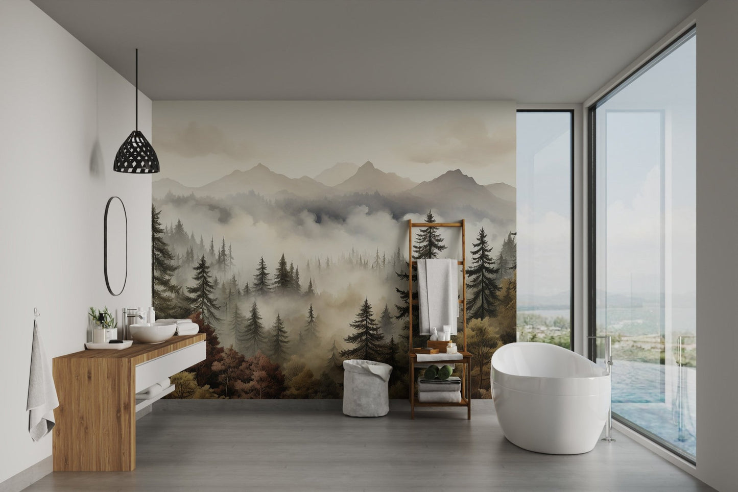 Misty Autumn Forest Wallpaper - Wallanza