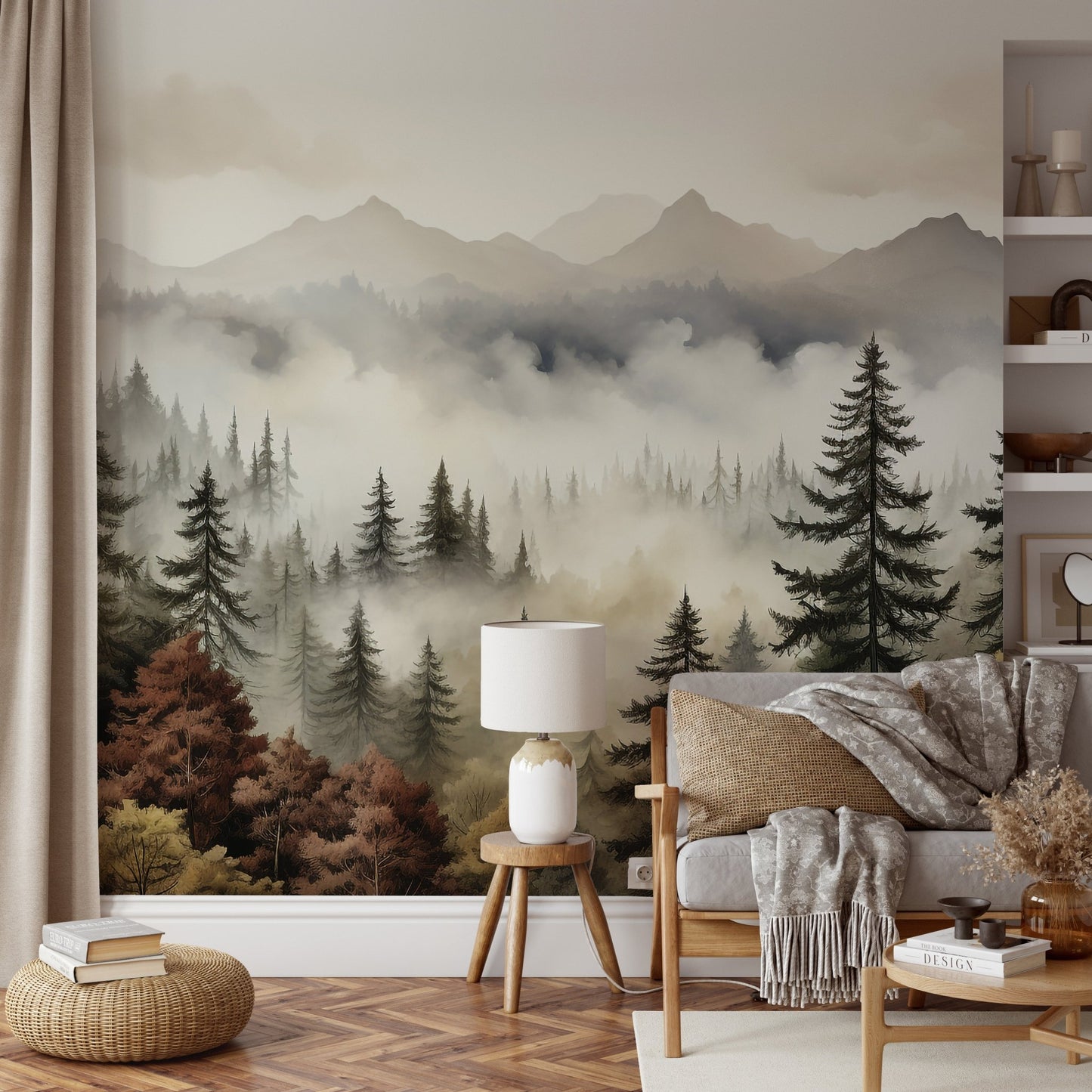 Misty Autumn Forest Wallpaper - Wallanza