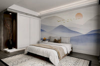 Misty Blue Mountain Landscape Wallpaper - Wallanza