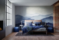 Misty Blue Mountains Wall Mural - Wallanza