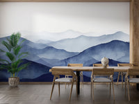 Misty Blue Mountains Wall Mural - Wallanza