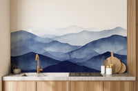 Misty Blue Mountains Wall Mural - Wallanza