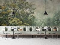 Misty Forest Wallpaper Mural - Wallanza