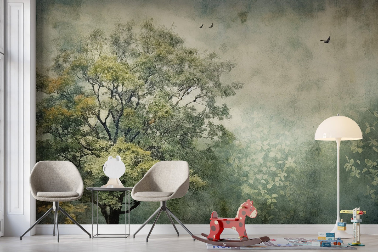 Misty Forest Wallpaper Mural - Wallanza