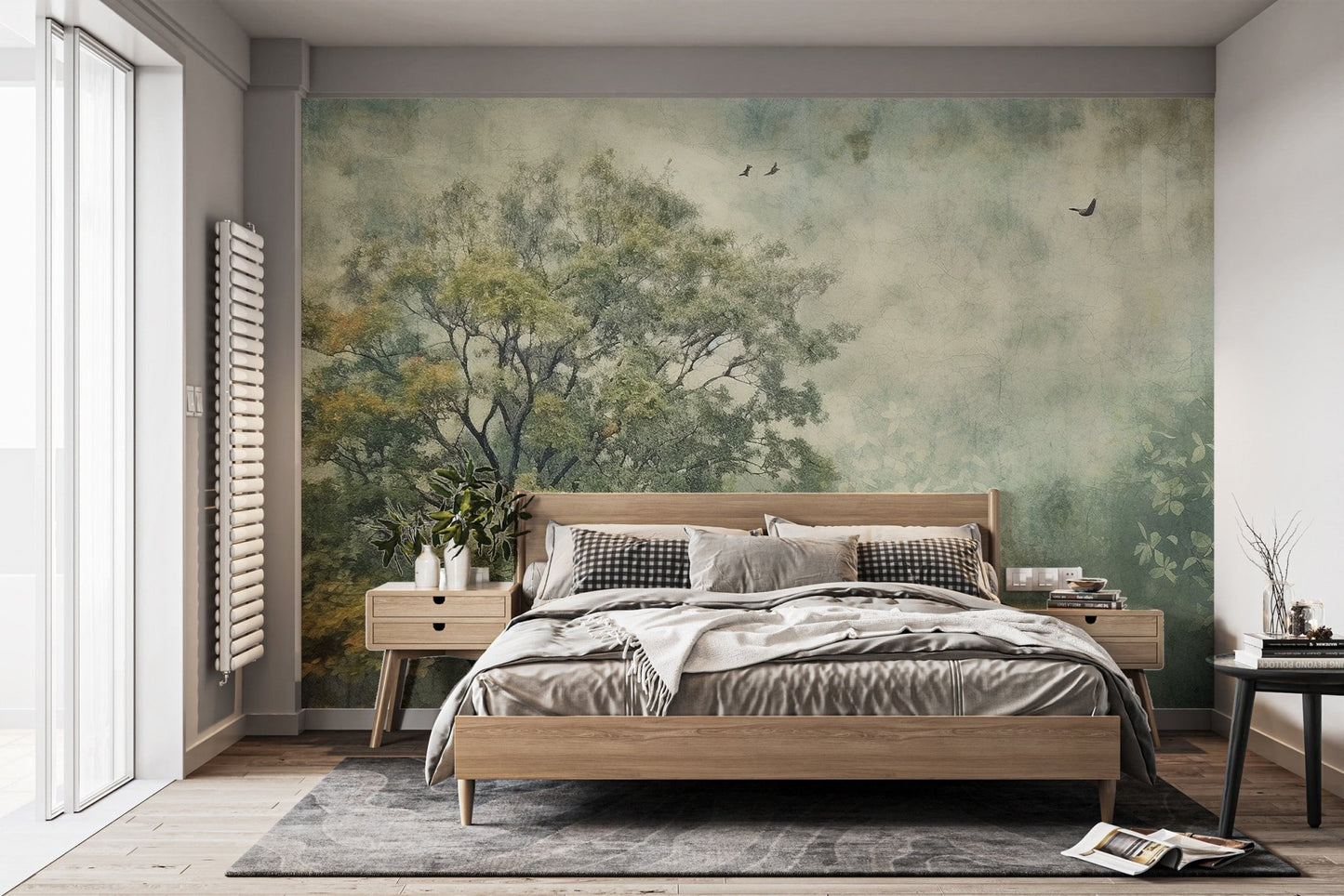 Misty Forest Wallpaper Mural - Wallanza