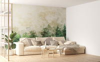 Watercolor Misty Forest Elegance Wallpaper Mural Art
