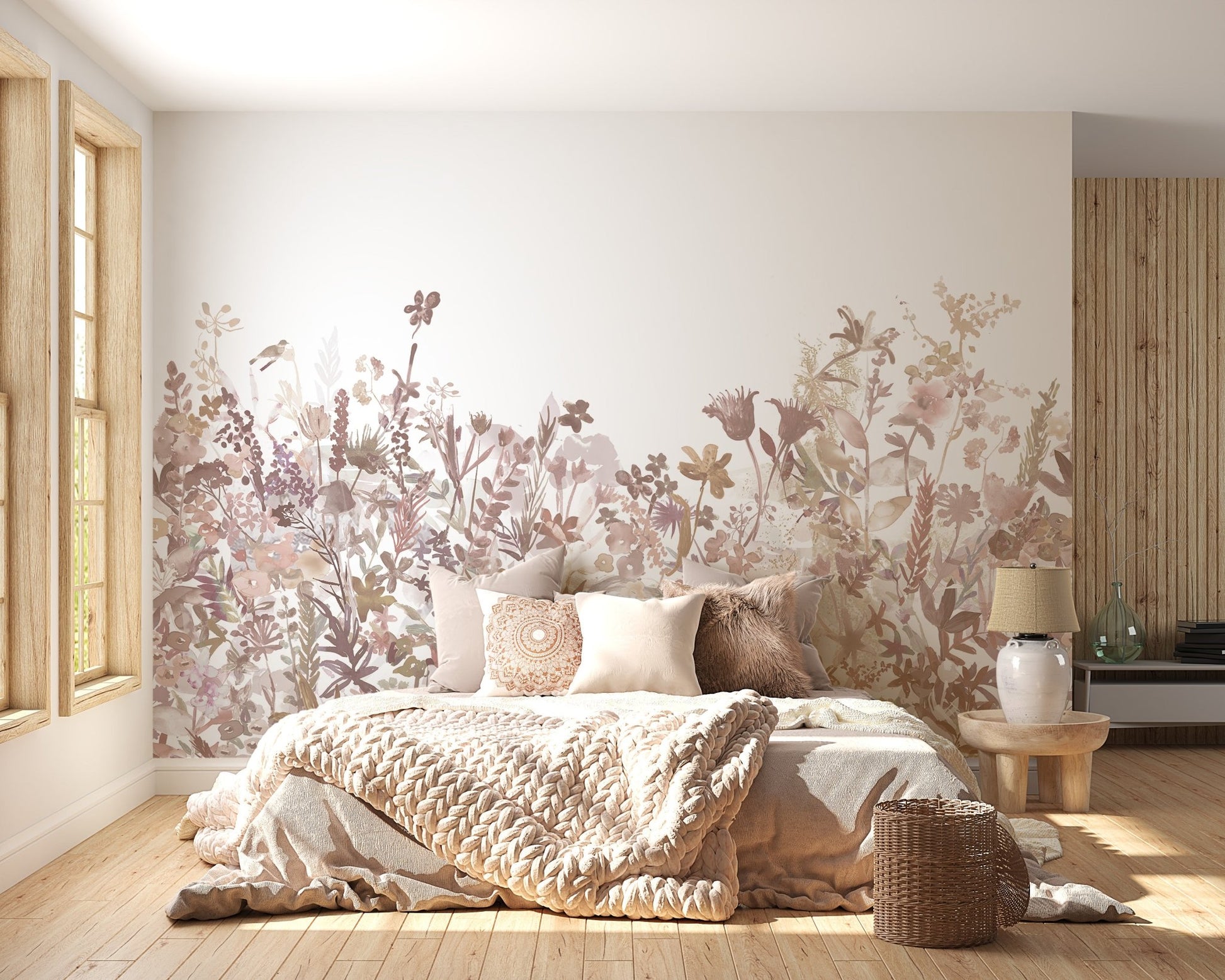 Misty Garden Wallpaper Mural - Wallanza