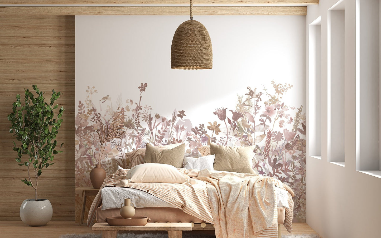 Misty Garden Wallpaper Mural - Wallanza