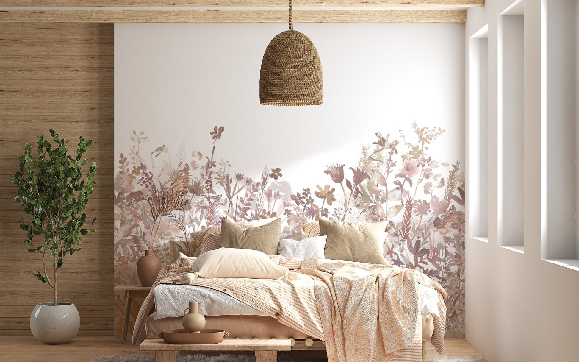 Misty Garden Wallpaper Mural - Wallanza